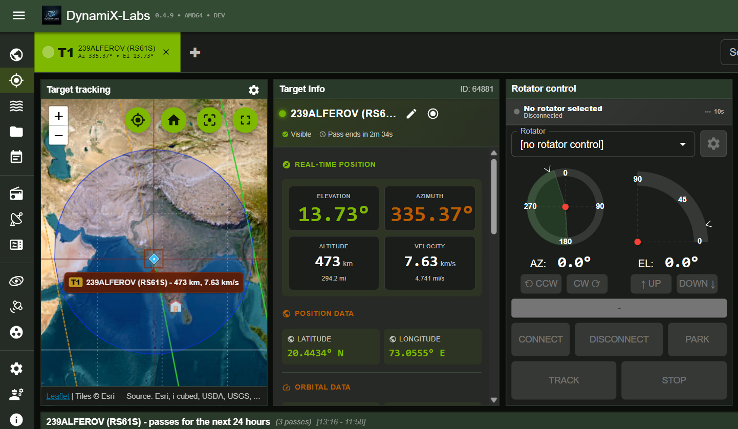 Satellite Tracking Console